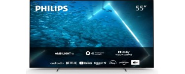 Amazon: TV OLED 55" Philips 55OLED707/12 - 4K UHD, 120Hz, Ambilight, Smart TV, Dolby Atmos à 989€