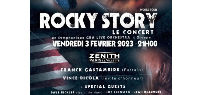 Rollingstone: 5 lots de 2 invitations pour le concert Rocky Story à gagner