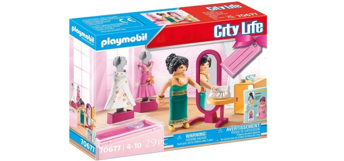 Amazon: Playmobil City Life Boutique de Mode - 70677 à 5,50€