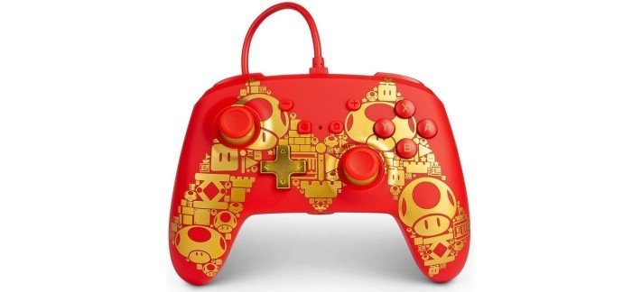 Amazon: Manette filaire PowerA Nintendo Switch Mario Gold à 15€