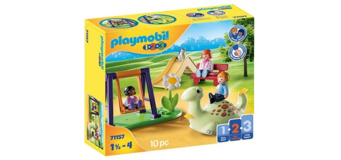 Amazon: Playmobil 1.2.3 Aire de Jeux - 71157 à 12,59€