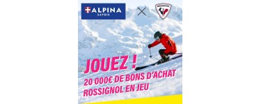 Alpina: 2 bons d'achat Rossignol de 500€, 8 bons d'achat de 100€, 35 bons d'achat de 50€ à gagner