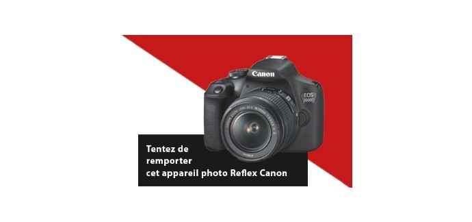 Rakuten: 1 appareil photo Reflex Canon EOS 2000D + Objectif à gagner
