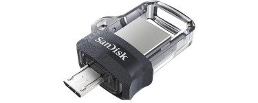 Amazon: Clé USB SanDisk Ultra  Dual Drive m3.0 - 256 Go à 24,86€