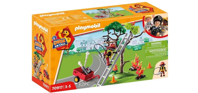 Amazon: Playmobil Duck on Call Pompier et Chat - 70917 à 9€