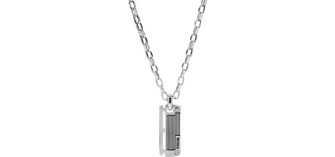 Amazon: Collier homme Fossil JF84466040 à 26€