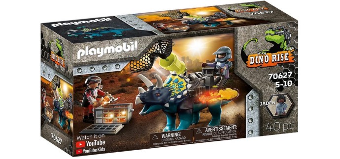 Amazon: Playmobil Dino Rise Triceratops et Soldats - 70627 à 17,27€