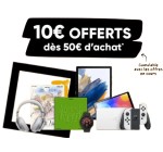 Fnac: [Adhérents] 10€ offerts dès 50€ d'achat