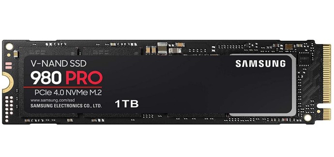 Cdiscount: SSD interne NVMe M2 Samsung 980 PRO MZ-V8P1T0BW - 1To, compatible PS5 à 77,19€