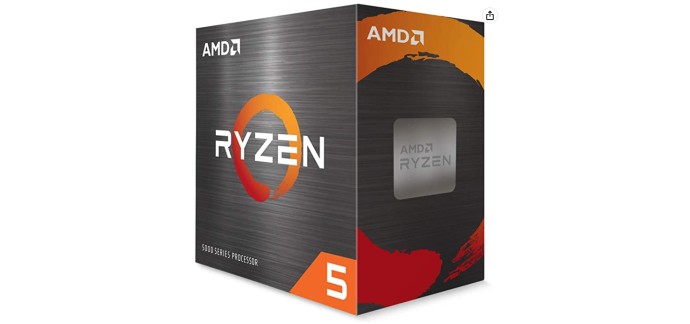 Amazon: Processeur AMD Ryzen 5 5600X 3,7 GHz 32 Mo L3 Boîte Multicolore à 159,90€