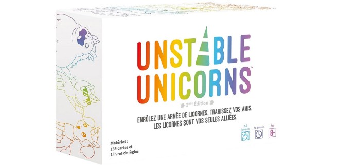 Amazon: Jeu de société TeeTurtle Unstable Unicorns à 15,99€