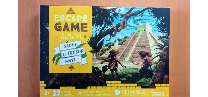 France Bleu: 1 jeu de société "Escape game junior, sauve le trésor Maya" à gagner