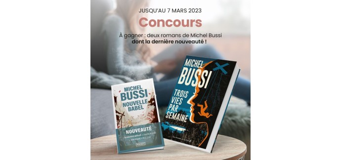 Cultura: 30 lots de 2 romans de Michel Bussi à gagner
