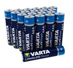 Amazon: Pack de 20 piles Varta Longlife Power AAA Alkaline LR03 à 9,90€