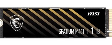 Rue du Commerce: SSD interne M.2 NVMe MSI Spatium M461 4.0 - 1To  à 77,90€
