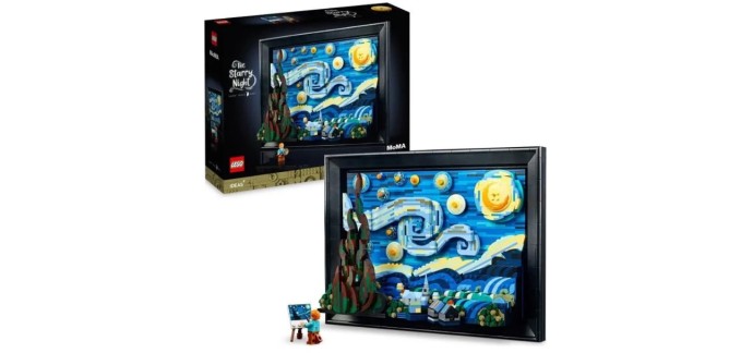 Cdiscount:  LEGO Ideas Vincent Van Gogh : La Nuit Étoilée, Reproduction de Tableau sur Toile - 21333 à 149,99€