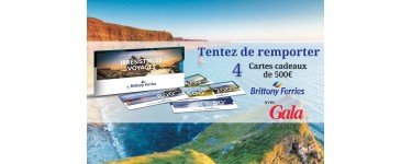 Gala: 4 cartes cadeaux Brittany Ferries à gagner