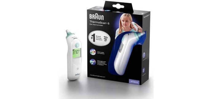 Amazon: Thermomètre Auriculaire Braun ThermoScan 6 à 41,99€