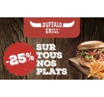 Groupon: Payez 1€ le bon offrant -25% sur tous les plats chez Buffalo Grill
