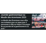 Weo: 1 repas au restaurant Le Moulin des Écrevisses le 22 avril à Ailly-sur-Noye à gagner