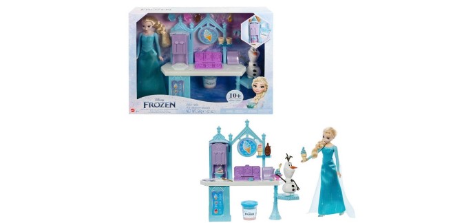 Amazon: Coffret Disney La Reine des Neiges Douceurs Givrées avec poupée Elsa et figurine Olaf à 39,49€