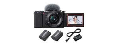 Fnac: Pack Vlogging hybride Sony ZV-E10 + E PZ 16-50mm f/3,5-5,6 OSS à 629,99€