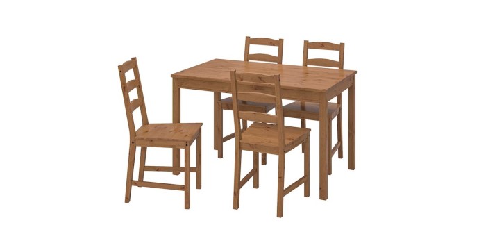 IKEA: [Ikea Family] Table et 4 chaises JOKKMOKK - Verrnis effet anc à 179€