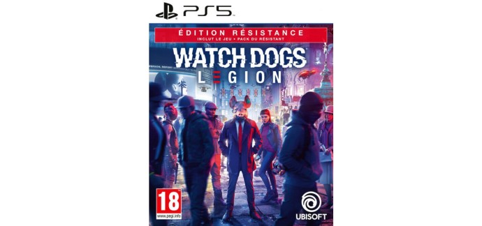 Micromania: Jeu Watch Dogs Legion Edition Resistance sur PS5 à 9,99€