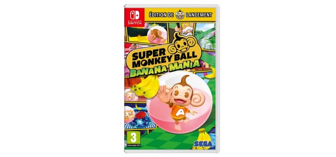 Amazon: Jeu Super Monkey Ball Banana Mania Launch Edition sur Nintendo Switch à 27,99€