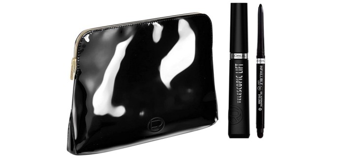 Amazon: Trousse Maquillage L'Oréal Paris - 1 Mascara Telescopic Lift + 1 Eyeliner Infaillible 36H à 18,68€