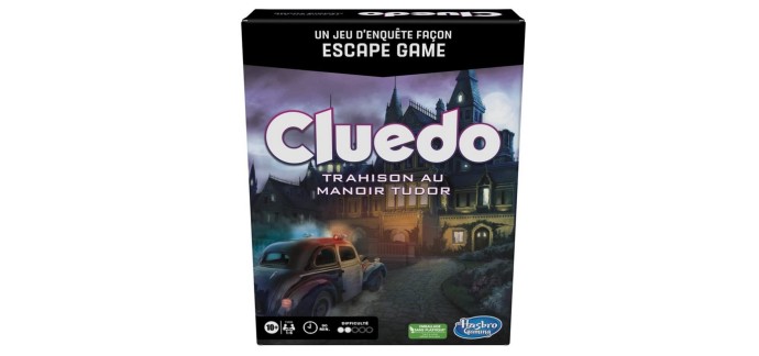 Amazon: Jeu de société Hasbro - Cluedo Trahison au Manoir Tudor à 15,99€