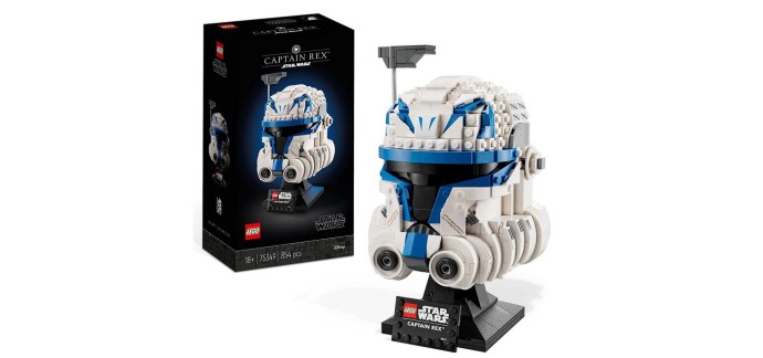 Amazon: LEGO Star Wars Le Casque du Capitaine Rex - 75349 à 41,99€