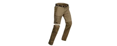 Decathlon: Pantalon modulable 2 en 1 et résistant de trek Forclaz MT500 pour homme à 30€