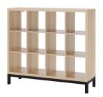 IKEA: [Ikea Family] Étagère avec support Kallax - Effet chêne blanchi/noir à 134,95€