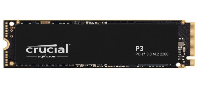 Amazon: SSD interne M.2 NVMe PCIe 3.0 Crucial P3 CT1000P3SSD8 - 1 To à 40,99€