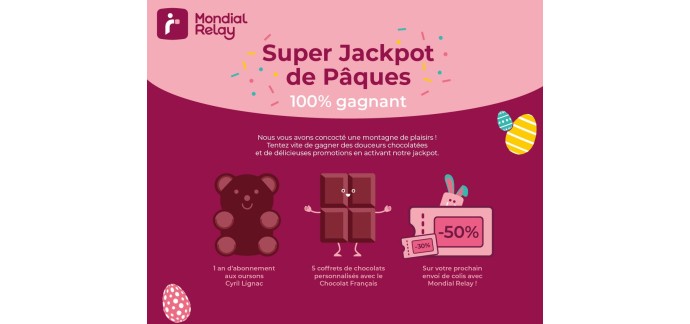 Mondial Relay: 1 an d'abonnement aux oursons Cyril Lignac, 5 boîtes Chocolat des Français à gagner