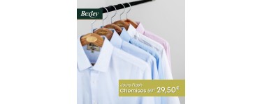 Bexley: Toutes les chemises à 29,50€ au lieu de 59€ + livraison Mondial Relay offerte dès 2 chemises