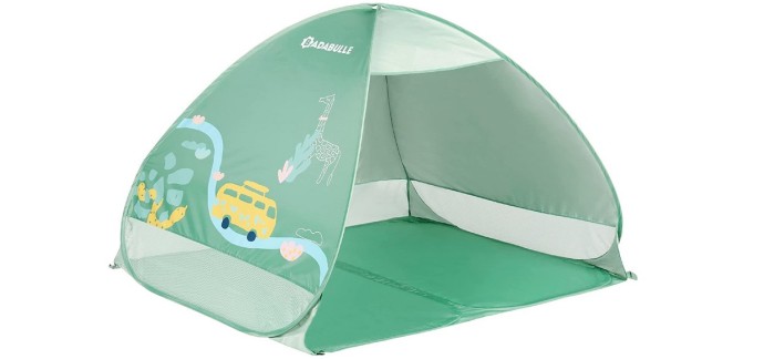 Amazon: Tente Anti-UV Bébé Badabulle - Haute Protection Solaire FPS 50+, Système Pop-Up, Vert à 23,31€