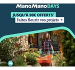 ManoMano: ManoManoDays: petits prix sur une sélection + codes -20€ dès 200€, -40€ dès 500€ & -90€ dès 1000€