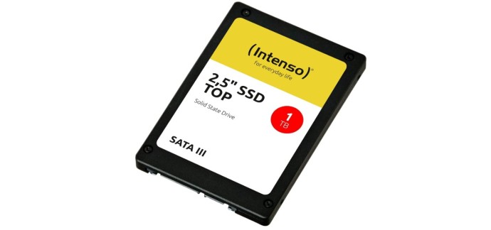 Amazon: SSD interne 2.5" Intenso Top - 1To, Sata III à 45,79€