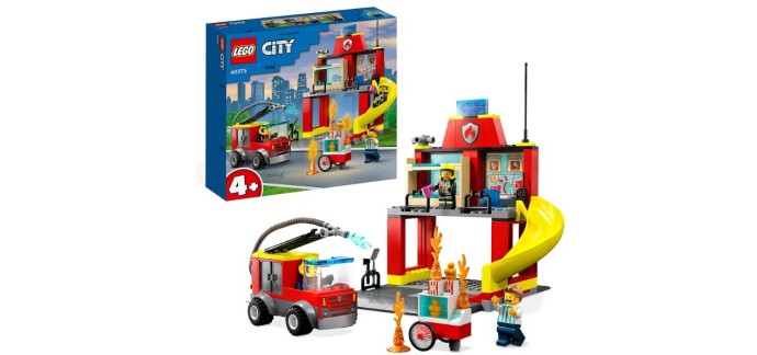 Amazon: LEGO City La Caserne et Le Camion des Pompiers - 60375 à 26,24€