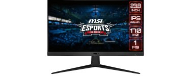 Darty: Écran PC Gaming 23.8" MSI G2412 - FHD, Dalle IPS, 170Hz, 1ms à 139,99€