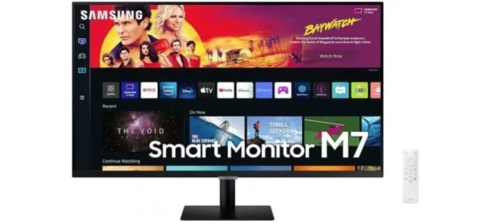 Amazon: Ecran PC connecté 32" Samsung Smart Monitor M7 avec télécommande à 229€ (via ODR 50€)