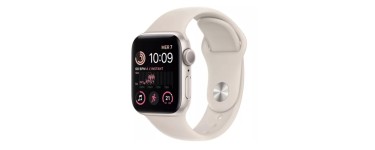 Boulanger: Montre connectée Apple Watch SE (2ème génération) - 40mm, Alu/Lumière Stellaire à 249€
