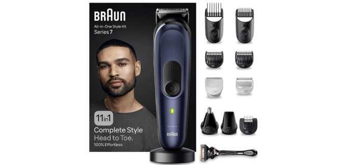 Amazon: Tondeuse Électrique pour Homme Braun 11-En-1 Series 7 MGK7450 à 59,99€