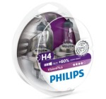 Amazon: Set de 2 ampoules de phare avant Philips Visionplus H4 à 11,90€