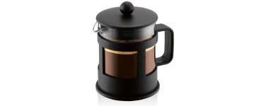 Amazon: Cafetière à piston BODUM 1784-01 KENYA - 4 tasses, 0.5l, Noir à 12,99€