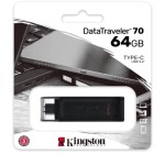 Amazon: Clé USB-C Kingston DataTraveler 70 - 64Go, Noir à 5,16€