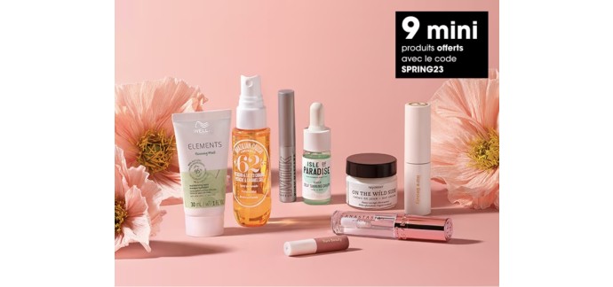 Sephora: 9 minis produits offerts dès 100€ d'achat