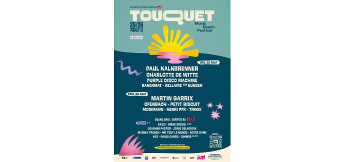 BFMTV: 1 x 4 places friends pack VIP pour le Touquet Music Beach Festival à gagner